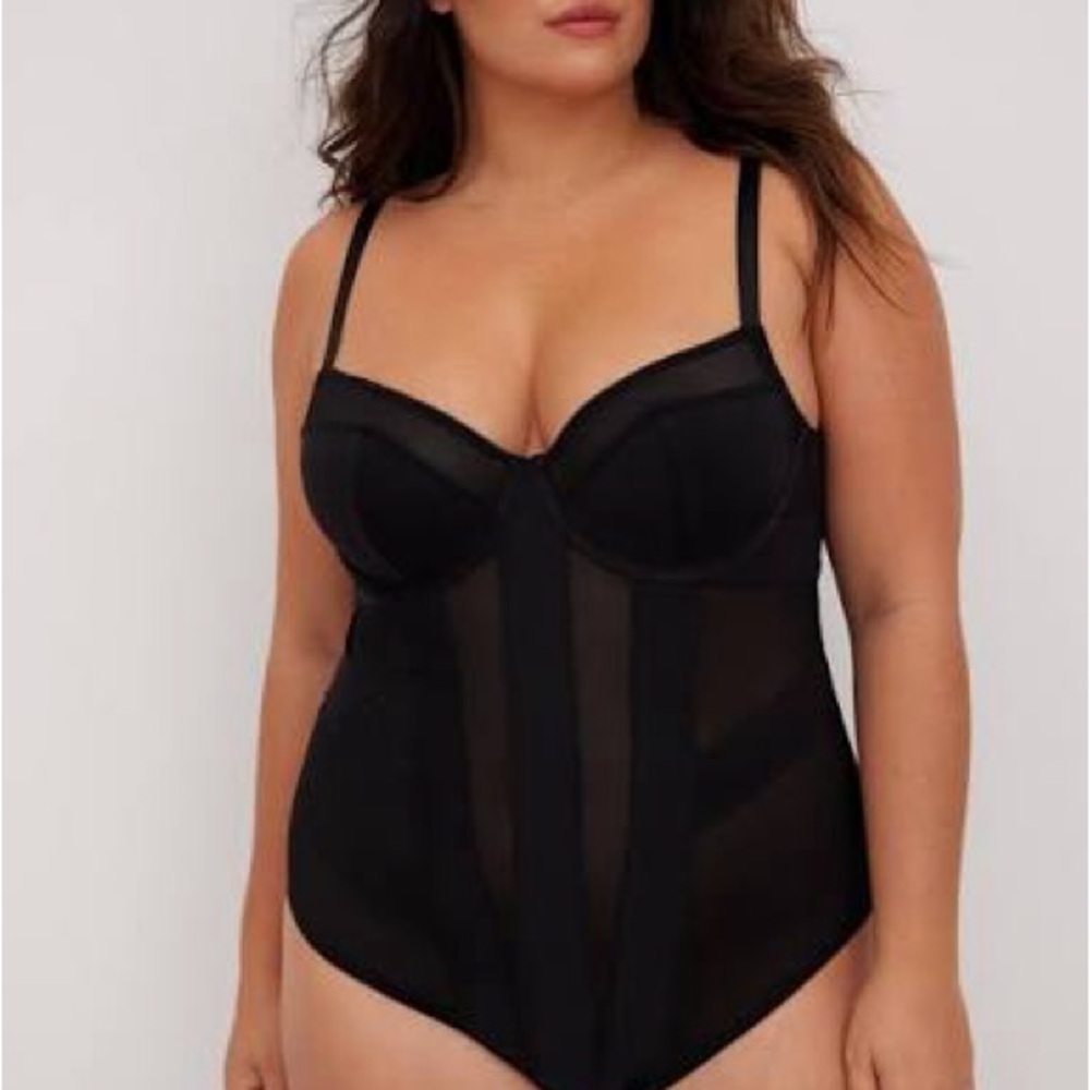 Torrid Black Sheer Chemise